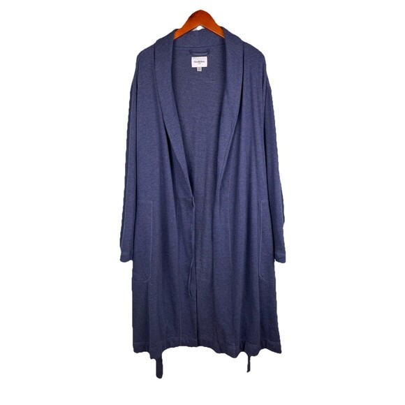 Men's Blue Bathrobe Size L/XL with Belt Goodfellow & Co - Picture 2 of 6